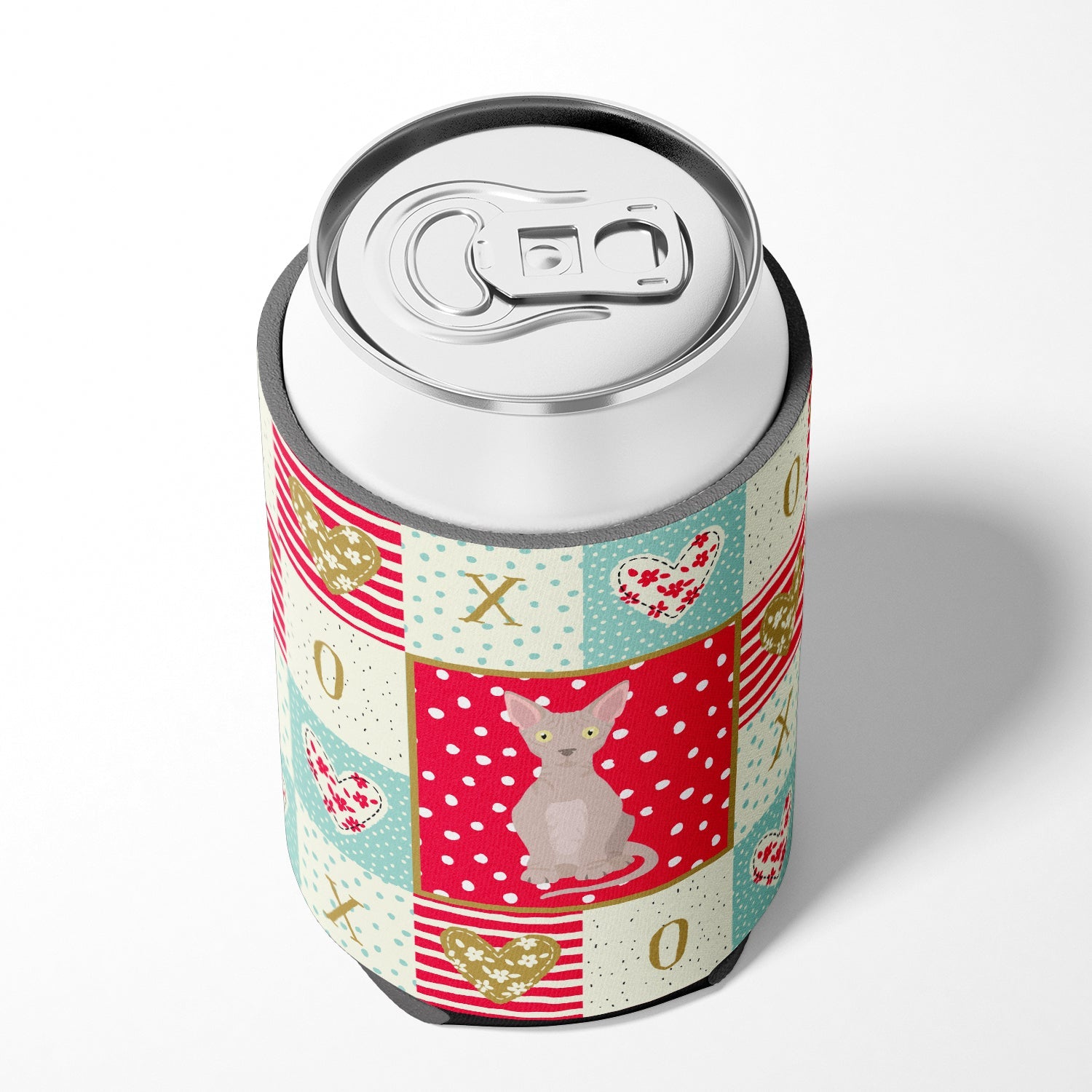 Minskin Cat Love Can or Bottle Hugger Cooler Sleeve for Standard 12 oz Cans, Insulated Foam Beer & Soda Can Hugger Reusable