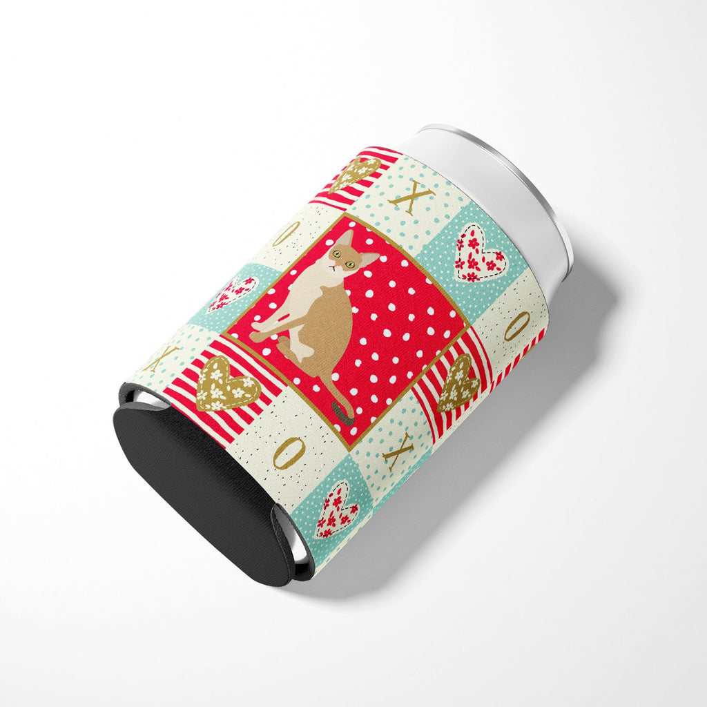Singapura Cat Love Can or Bottle Hugger Cooler Sleeve for Standard 12 oz Cans, Insulated Foam Beer & Soda Can Hugger Reusable