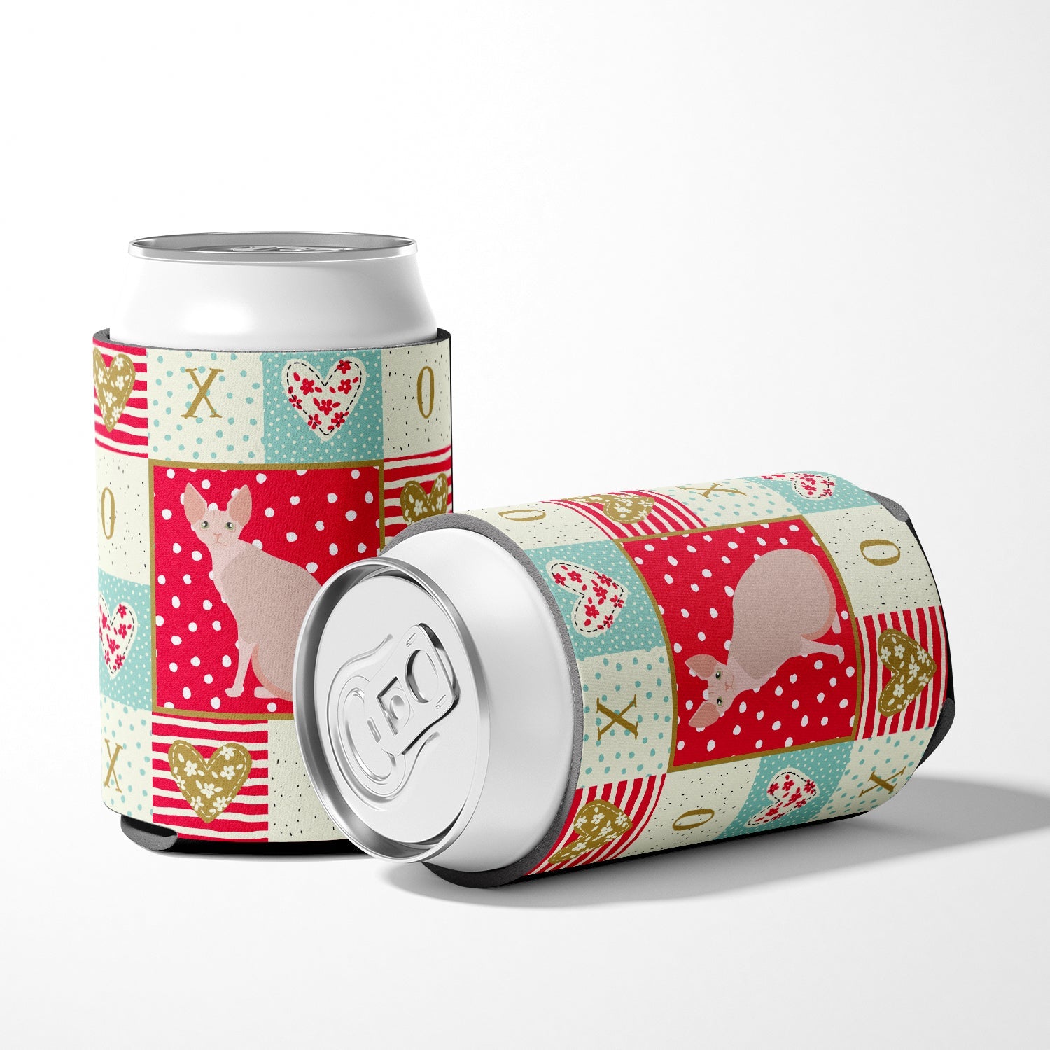 Sphynx #2 Cat Love Can or Bottle Hugger Cooler Sleeve for Standard 12 oz Cans, Insulated Foam Beer & Soda Can Hugger Reusable