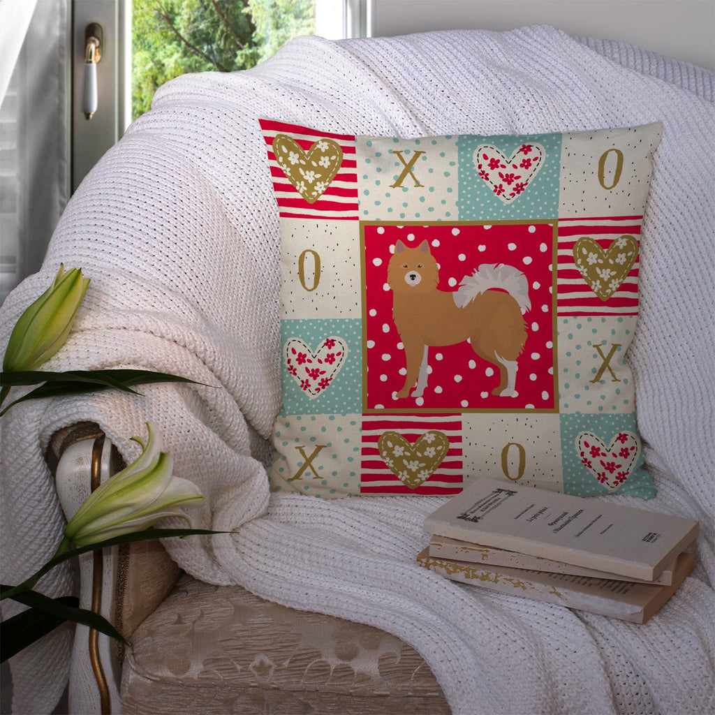 Elo Dog #1 Love Decorative Throw Pillow 14x14 Indoor Outdoor Accent Cushion, Fabric Cover with Insert for Sofa, Bed, Porch & Living Room
