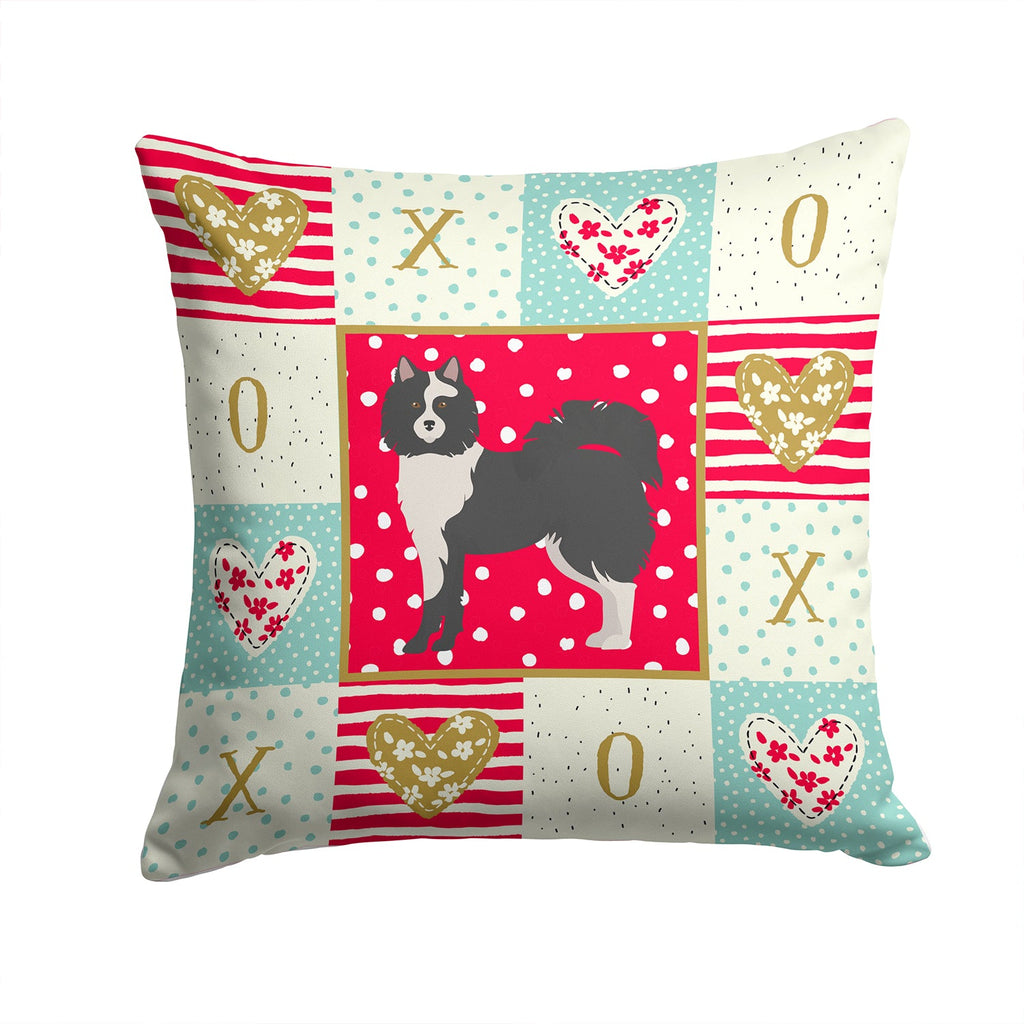 Elo Dog #2 Love Decorative Throw Pillow 14x14 Indoor Outdoor Accent Cushion, Fabric Cover with Insert for Sofa, Bed, Porch & Living Room