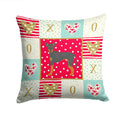 Manchester Terrier #2 Love Decorative Throw Pillow 14x14 Indoor Outdoor Accent Cushion, Fabric Cover with Insert for Sofa, Bed, Porch & Living Room