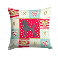 Standard Poodle Love Decorative Throw Pillow 14x14 Indoor Outdoor Accent Cushion, Fabric Cover with Insert for Sofa, Bed, Porch & Living Room