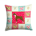 Boxer Love Decorative Throw Pillow 14x14 Indoor Outdoor Accent Cushion, Fabric Cover with Insert for Sofa, Bed, Porch & Living Room
