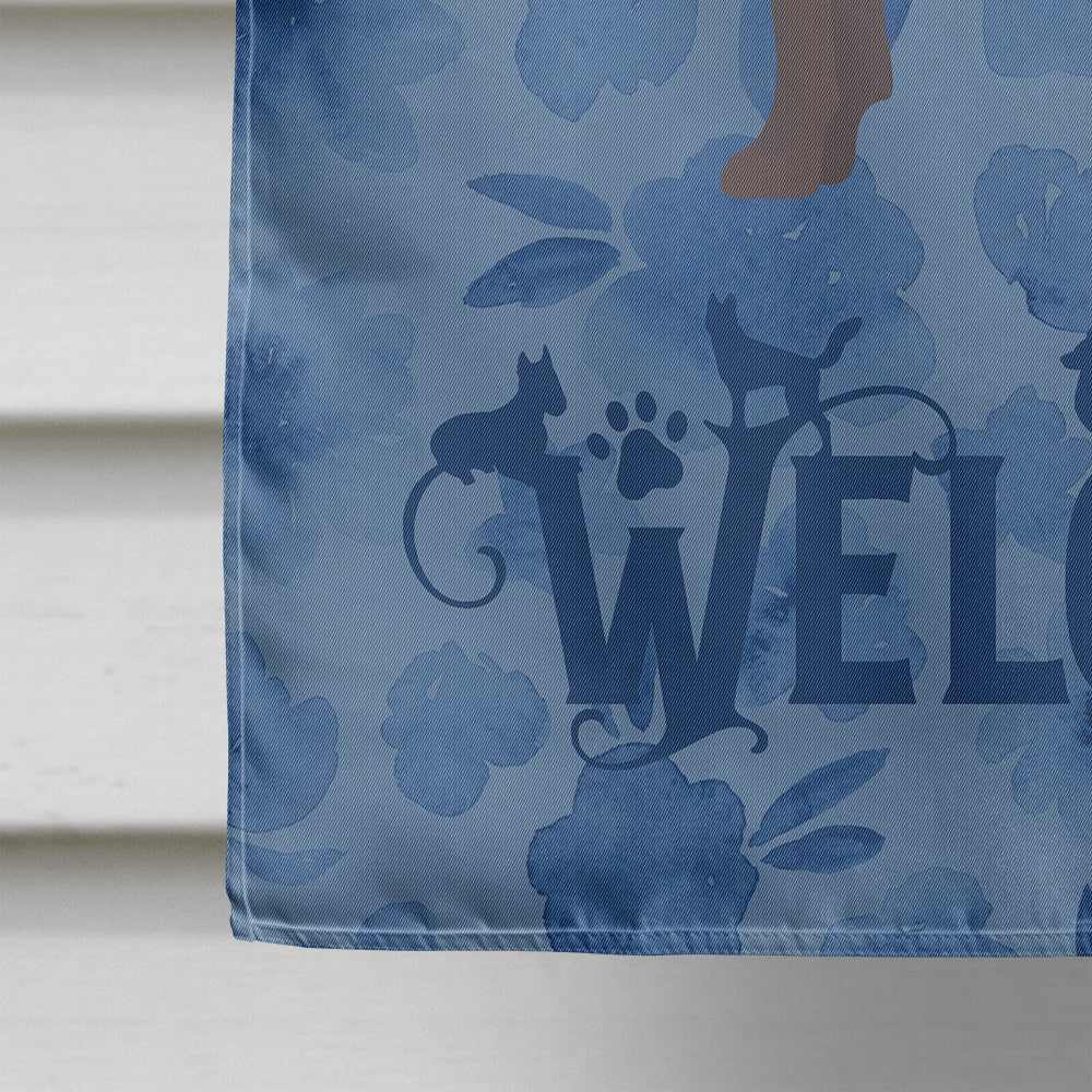 Abyssinian Sand Terrier Welcome House Flag 28x40 Porch Sleeve Pole Decorative Outside Yard Banner Artwork Wall Hanging, Polyester