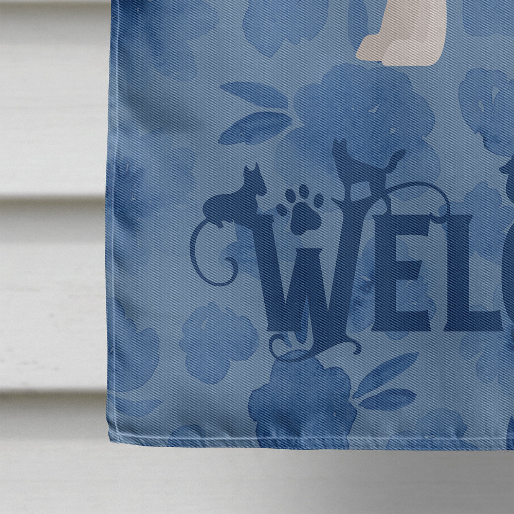 Boston Terrier Welcome House Flag 28x40 Porch Sleeve Pole Decorative Outside Yard Banner Artwork Wall Hanging, Polyester