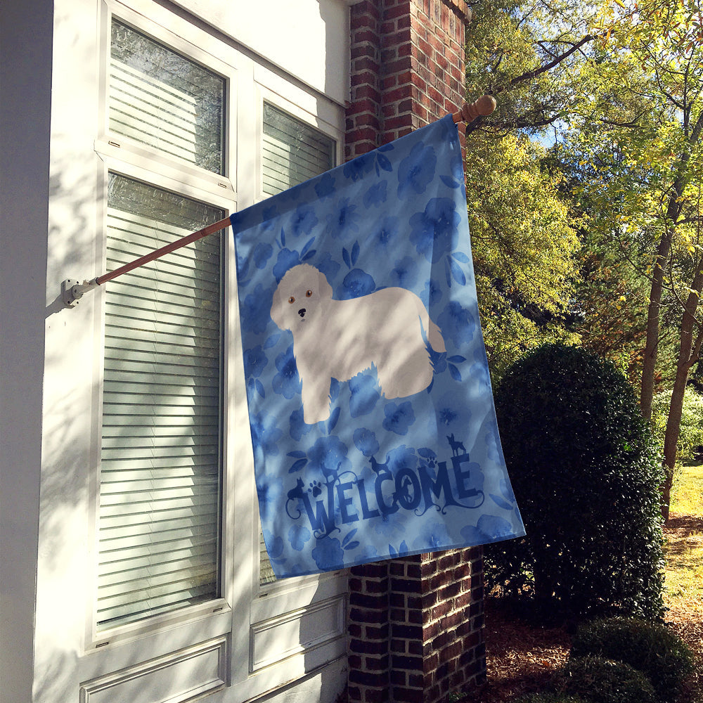 Cyprus Poodle Welcome House Flag 28x40 Porch Sleeve Pole Decorative Outside Yard Banner Artwork Wall Hanging, Polyester