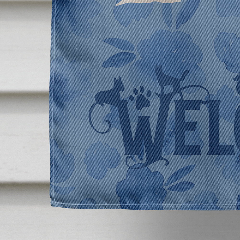 Imperial Shih Tzu Welcome House Flag 28x40 Porch Sleeve Pole Decorative Outside Yard Banner Artwork Wall Hanging, Polyester