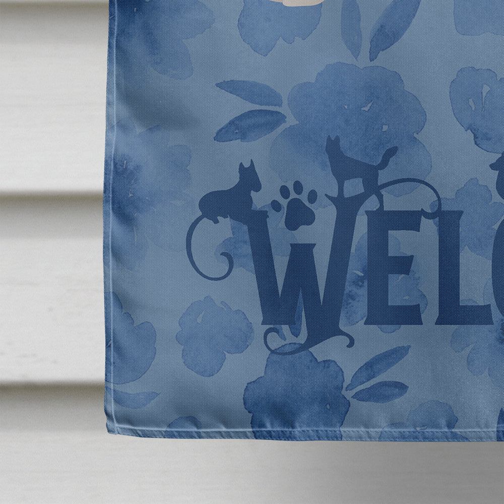 Kromfohrlander Welcome House Flag 28x40 Porch Sleeve Pole Decorative Outside Yard Banner Artwork Wall Hanging, Polyester