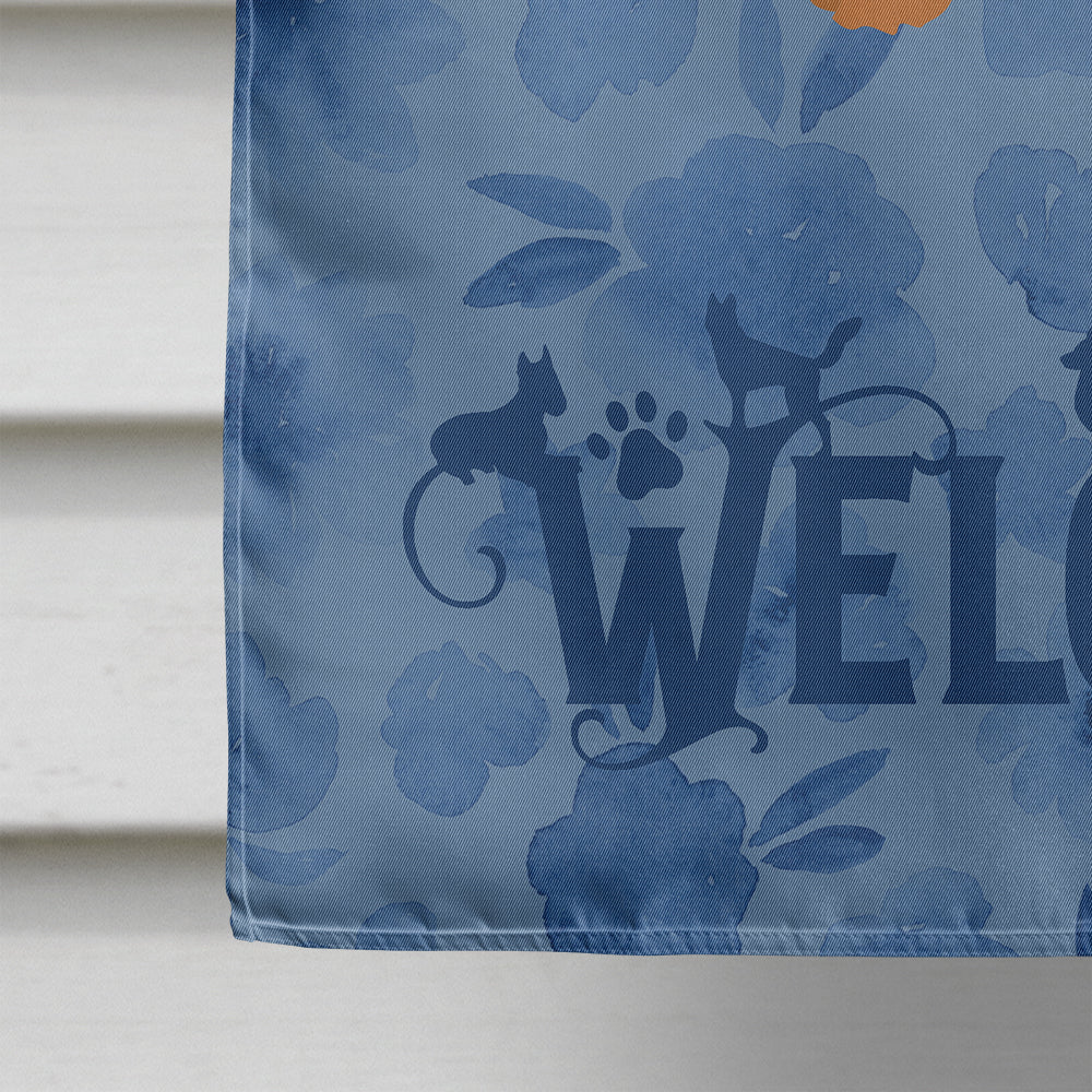 Toy Poodle Welcome House Flag 28x40 Porch Sleeve Pole Decorative Outside Yard Banner Artwork Wall Hanging, Polyester