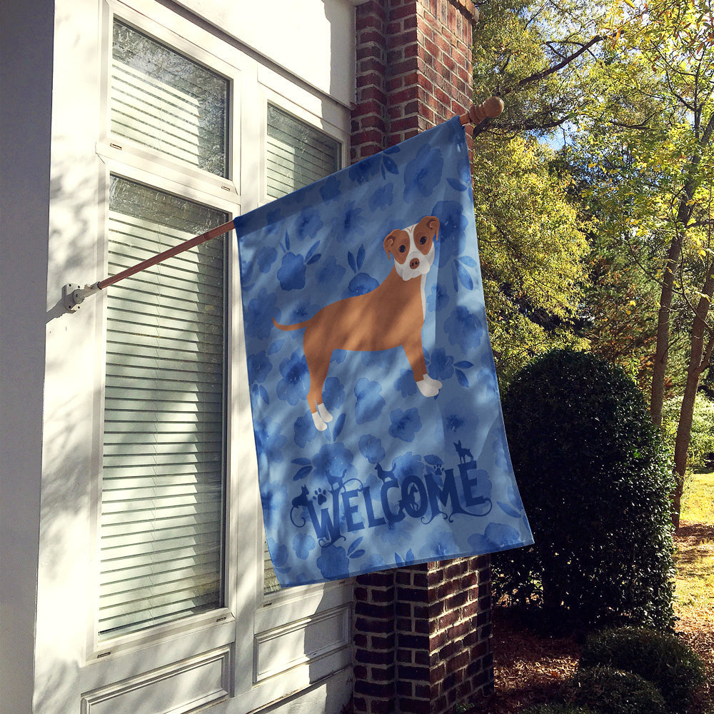 Staffordshire Bull Terrier #2 Welcome House Flag 28x40 Porch Sleeve Pole Decorative Outside Yard Banner Artwork Wall Hanging, Polyester