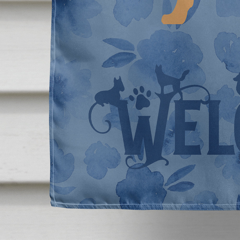 Dogue de Bordeaux Welcome House Flag 28x40 Porch Sleeve Pole Decorative Outside Yard Banner Artwork Wall Hanging, Polyester