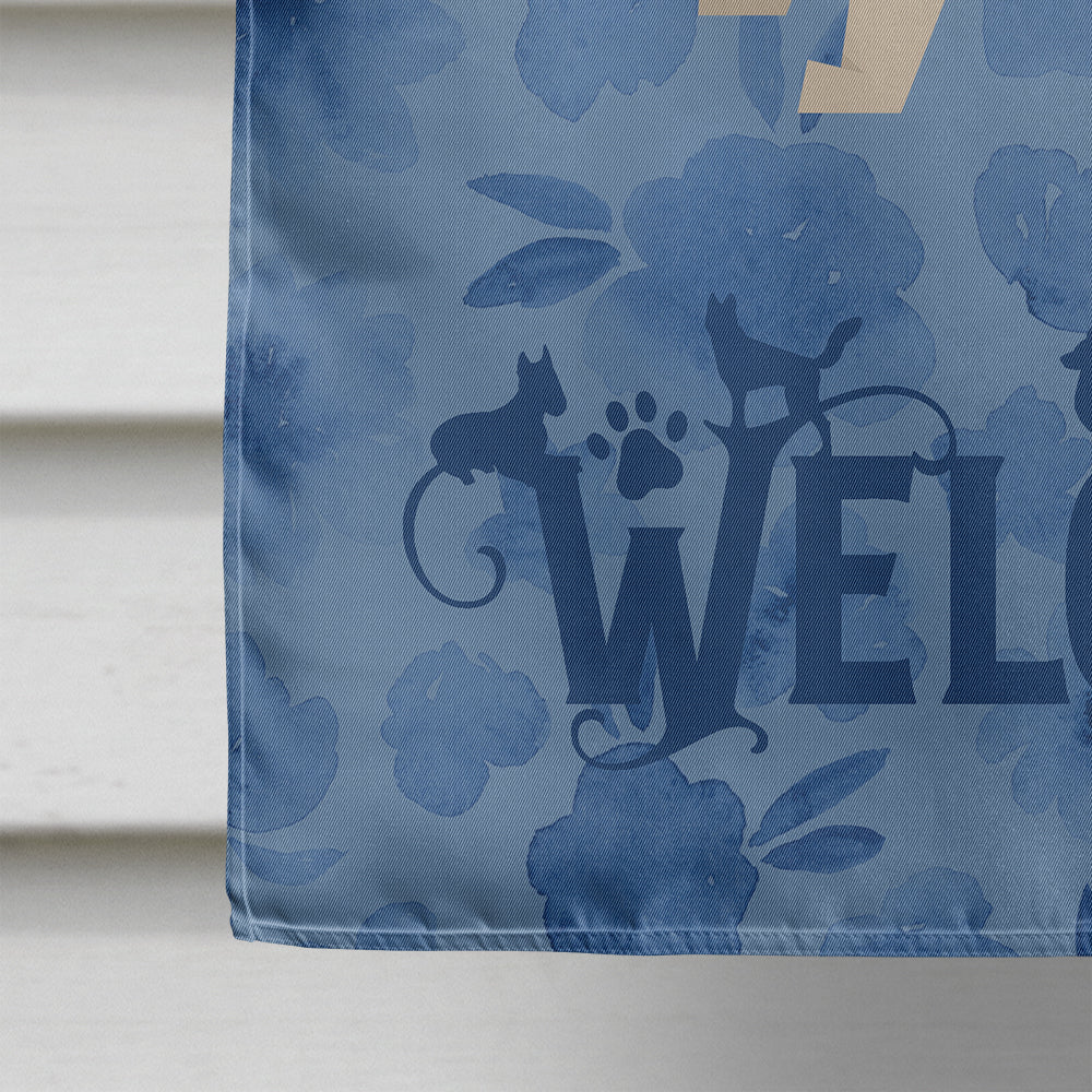 Pug Welcome House Flag 28x40 Porch Sleeve Pole Decorative Outside Yard Banner Artwork Wall Hanging, Polyester