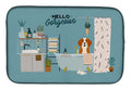 English Foxhound in Bathtub Dish Drying Mat Absorbent Dish Drying Mat Pad for Kitchen Counter Dish Drainer Mat for Countertop, 14 x 21", Multicolor