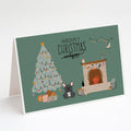 Black French Bulldog Christmas Everyone Greeting Cards Pack of 8 Blank Cards with Envelopes Whimsical A7 Size 5x7