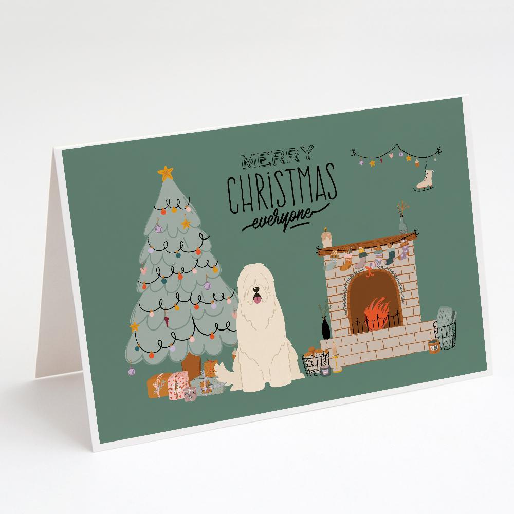 South Russian Sheepdog Christmas Everyone Greeting Cards Pack of 8 Blank Cards with Envelopes Whimsical A7 Size 5x7