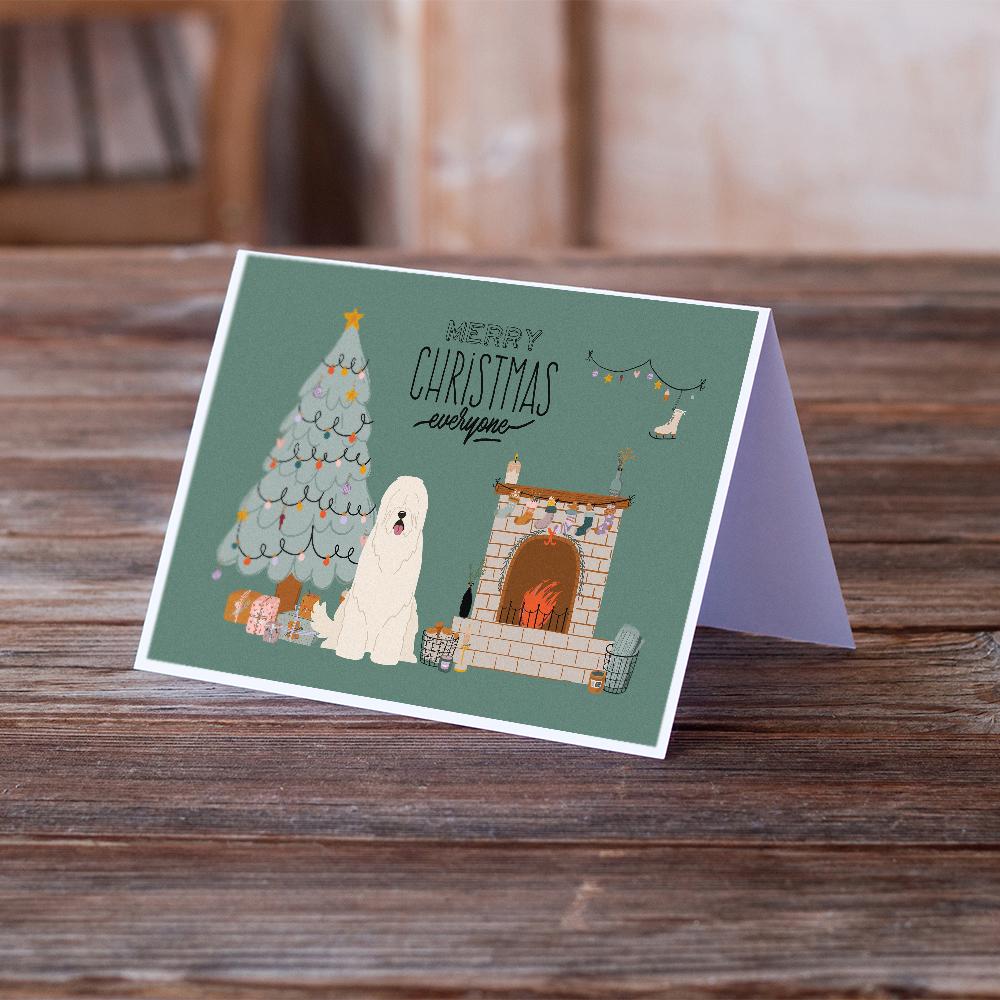 South Russian Sheepdog Christmas Everyone Greeting Cards Pack of 8 Blank Cards with Envelopes Whimsical A7 Size 5x7