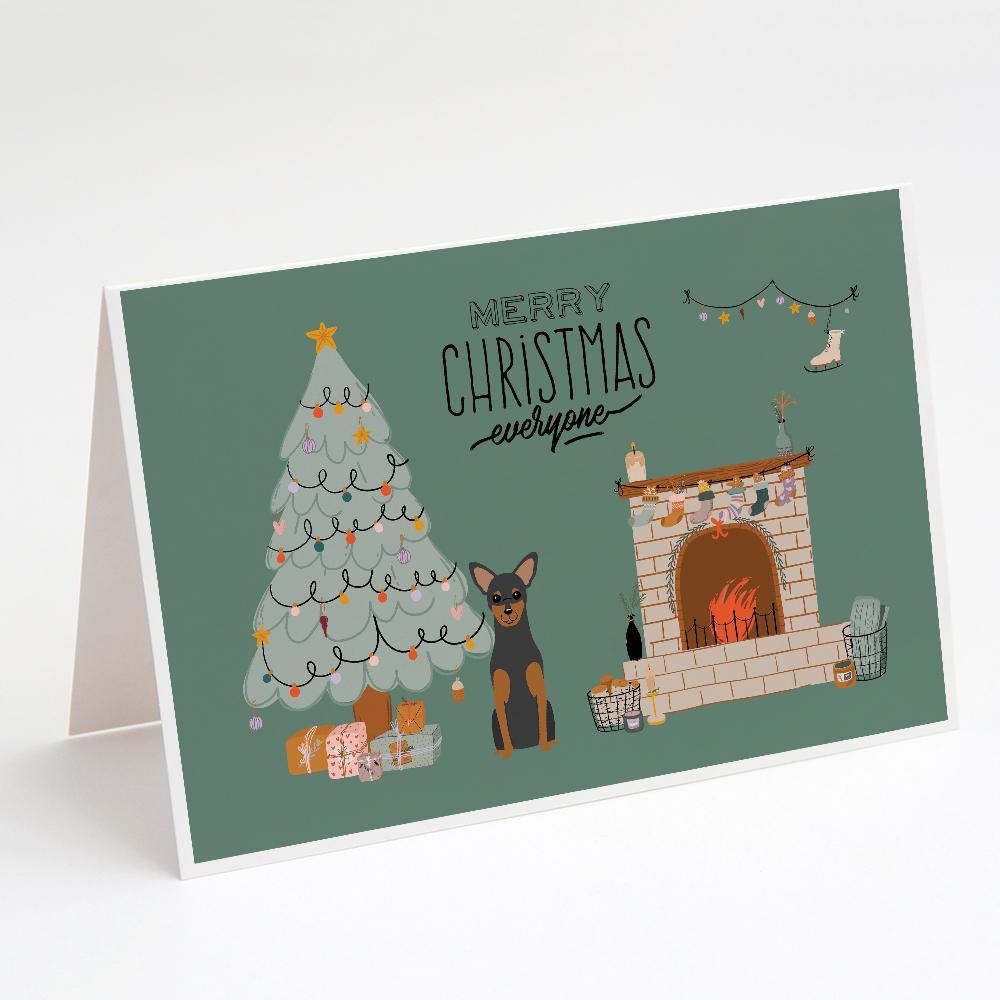 Manchester Terrier Christmas Everyone Greeting Cards Pack of 8 Blank Cards with Envelopes Whimsical A7 Size 5x7