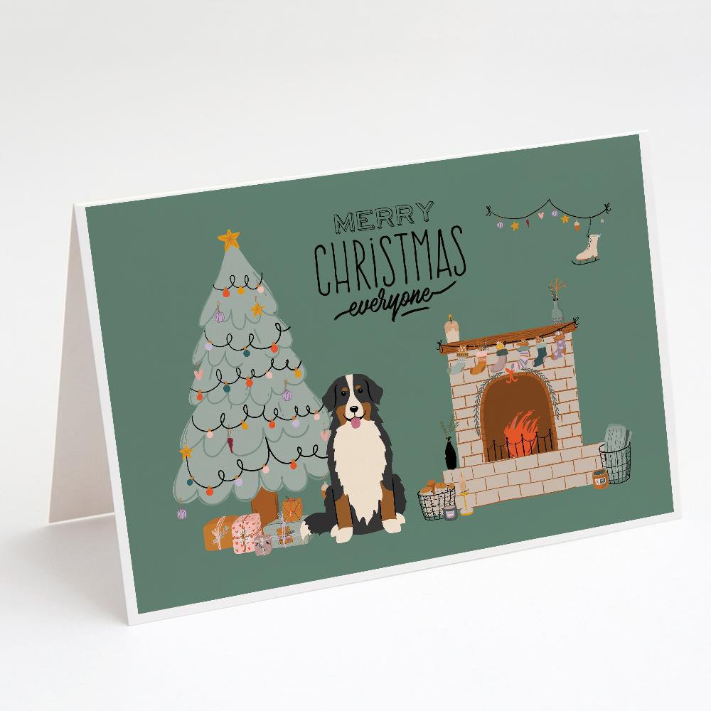 Bernese Mountain Dog Christmas Everyone Greeting Cards Pack of 8 Blank Cards with Envelopes Whimsical A7 Size 5x7