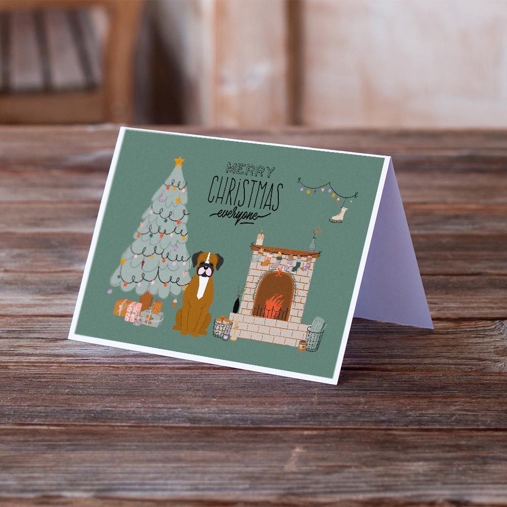 Flashy Fawn Boxer Christmas Everyone Greeting Cards Pack of 8 Blank Cards with Envelopes Whimsical A7 Size 5x7