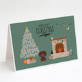 Chocolate Dachshund Christmas Everyone Greeting Cards Pack of 8 Blank Cards with Envelopes Whimsical A7 Size 5x7