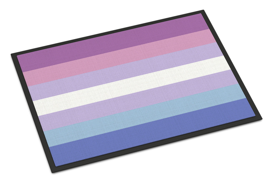 Bigender Pride Doormat Indoor Outdoor 24H X 36W Front Door Mat Rugs for Entryway, Non Slip Washable Low Pile,