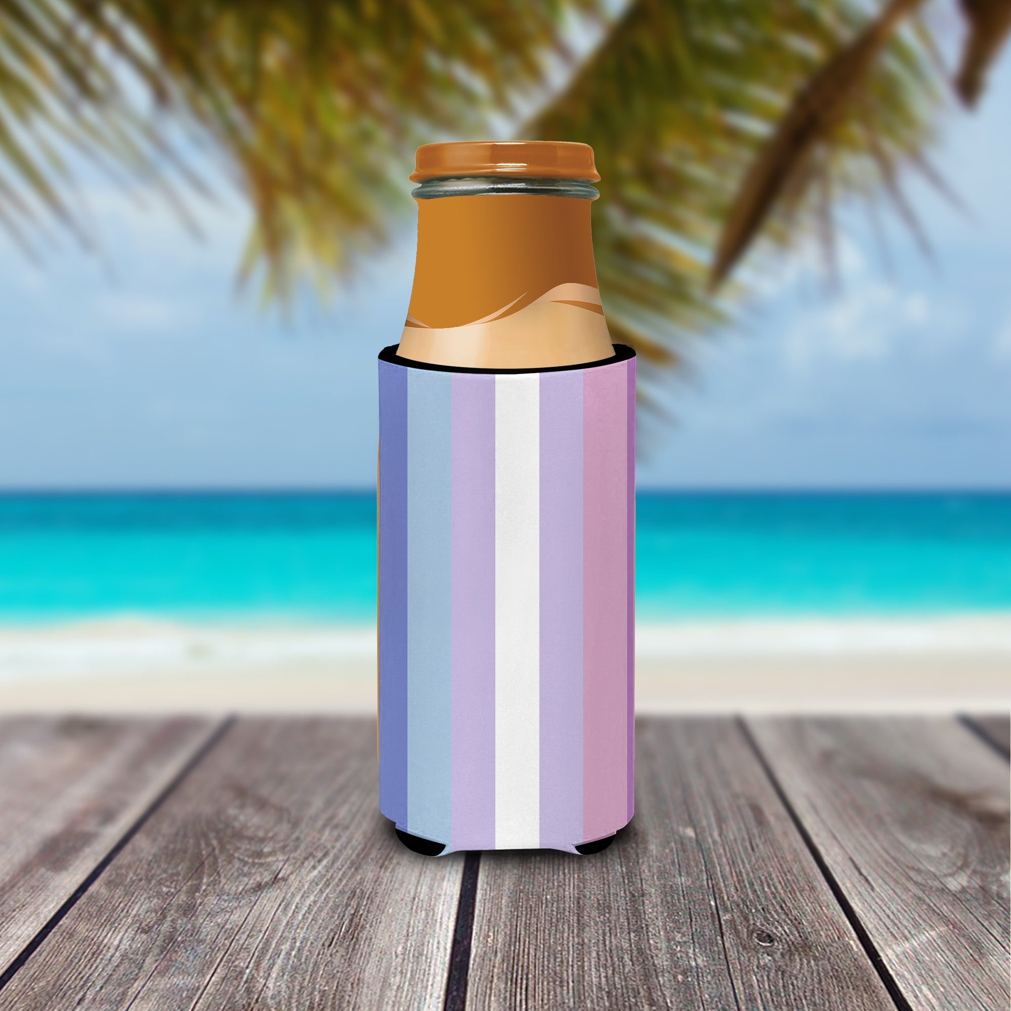 Bigender Pride Slim Can Hugger , Insulated Foam Hugger for 12 oz Slim Cans, Beer Bottles & Water Bottles, Printed in USA