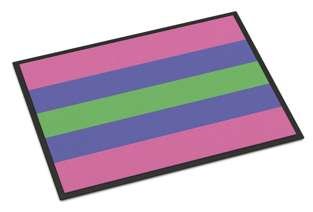 Trigender Pride Doormat Indoor Outdoor 24H X 36W Front Door Mat Rugs for Entryway, Non Slip Washable Low Pile,