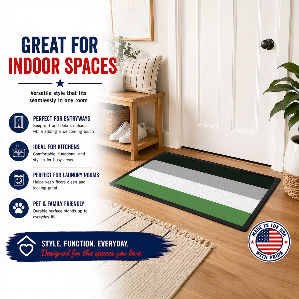 Androphilia Pride Doormat Indoor Outdoor 24H X 36W Front Door Mat Rugs for Entryway, Non Slip Washable Low Pile,