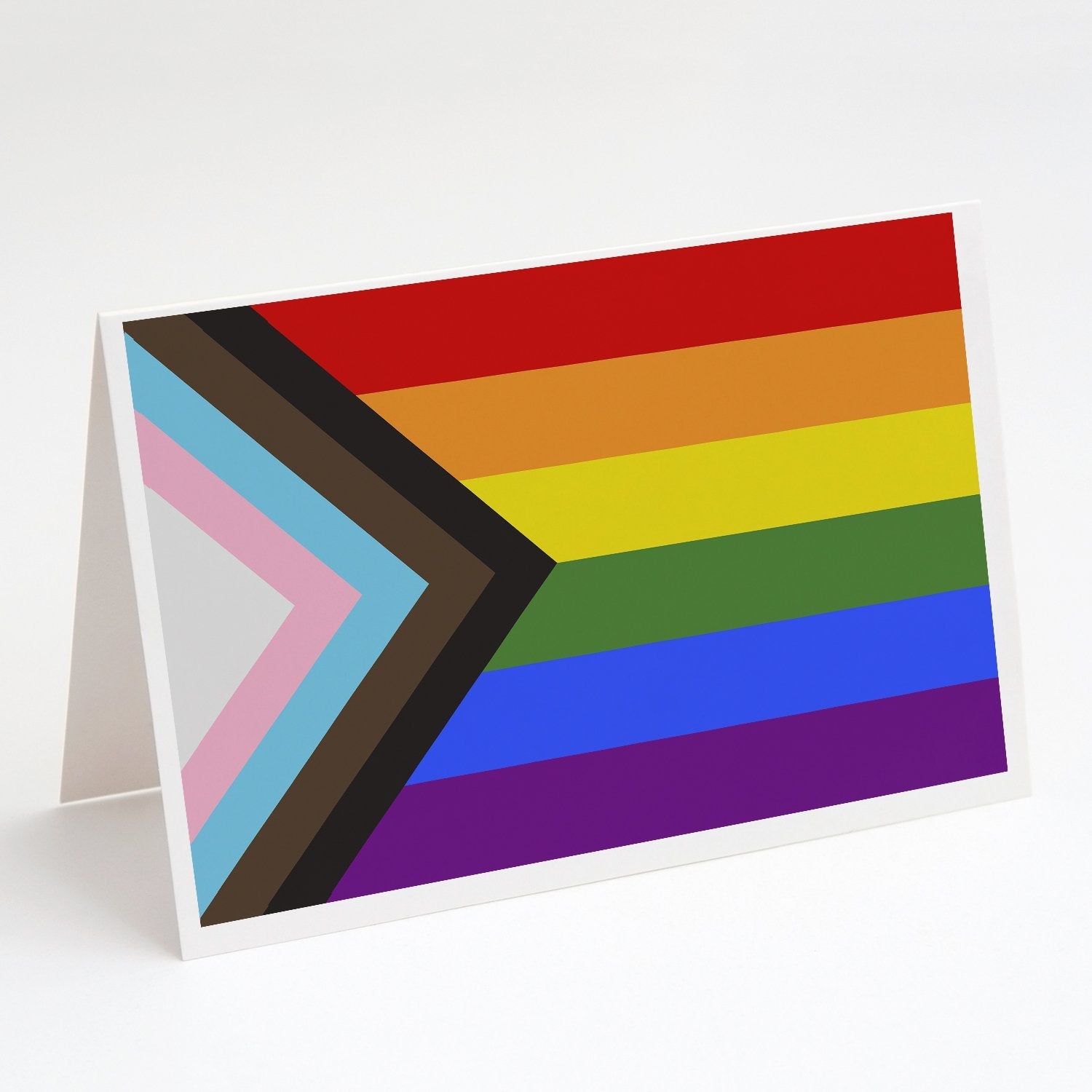 Gay Pride Progress Pride Greeting Cards Pack of 8 Blank Cards with Envelopes Whimsical A7 Size 5x7