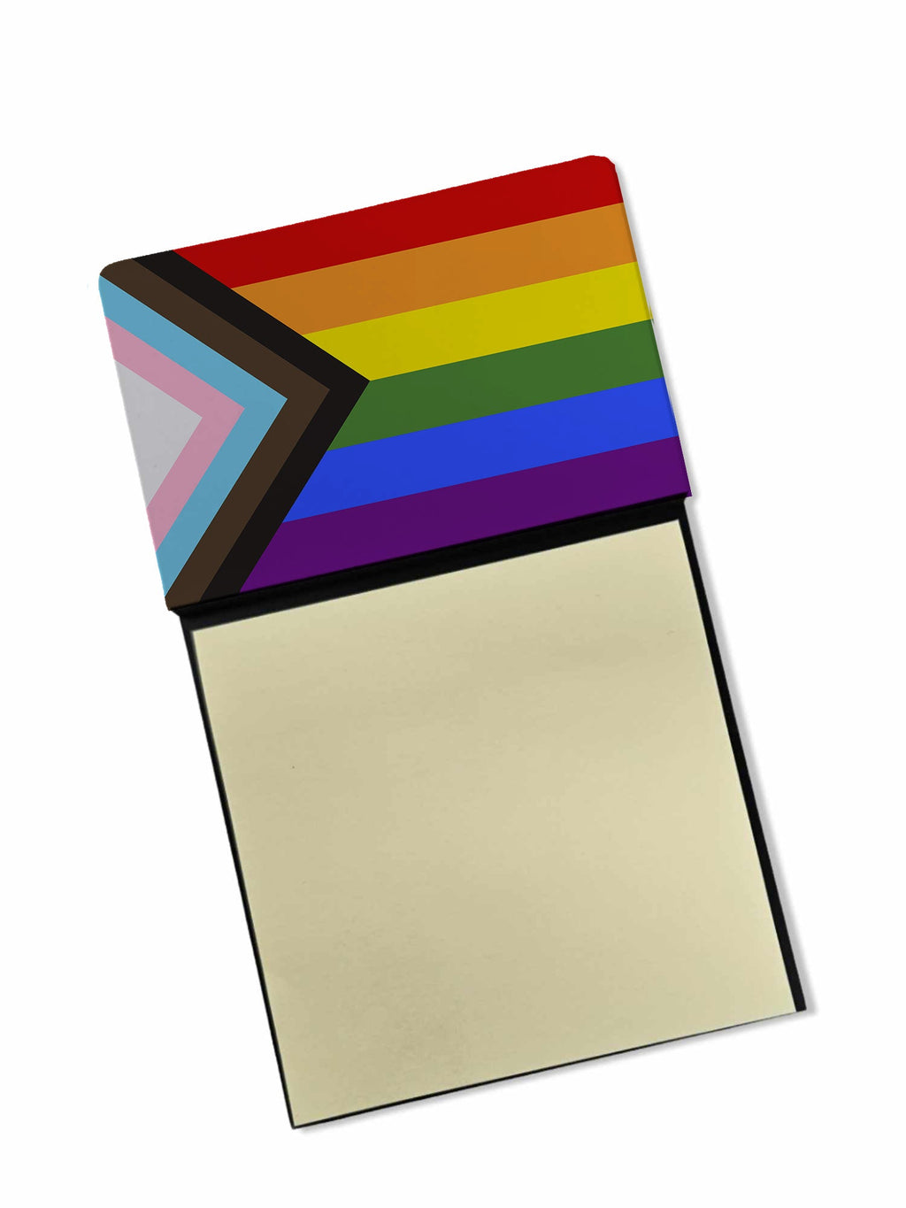 Gay Pride Progress Pride Watercolor Sticky Note Holder Refillable Dispenser Desk Accessory 3x3 Pad Gift