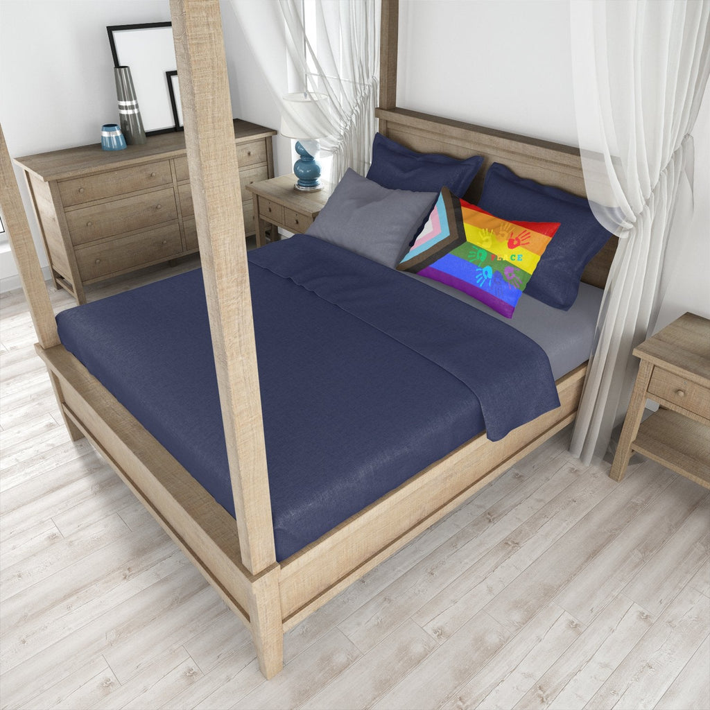 Gay Pride Peace Hands Progress Pride Standard Pillowcase Lightweight Super Soft Easy Care Decorative Artwork Pillowcase, Standard