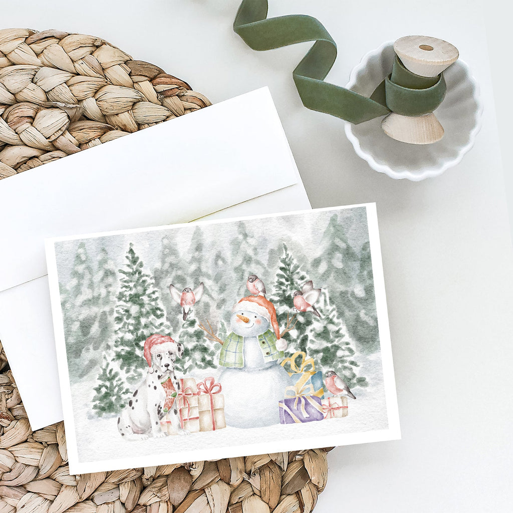 Dalmatian Puppy Christmas Greeting Cards Pack of 8 Blank Cards with Envelopes Whimsical A7 Size 5x7