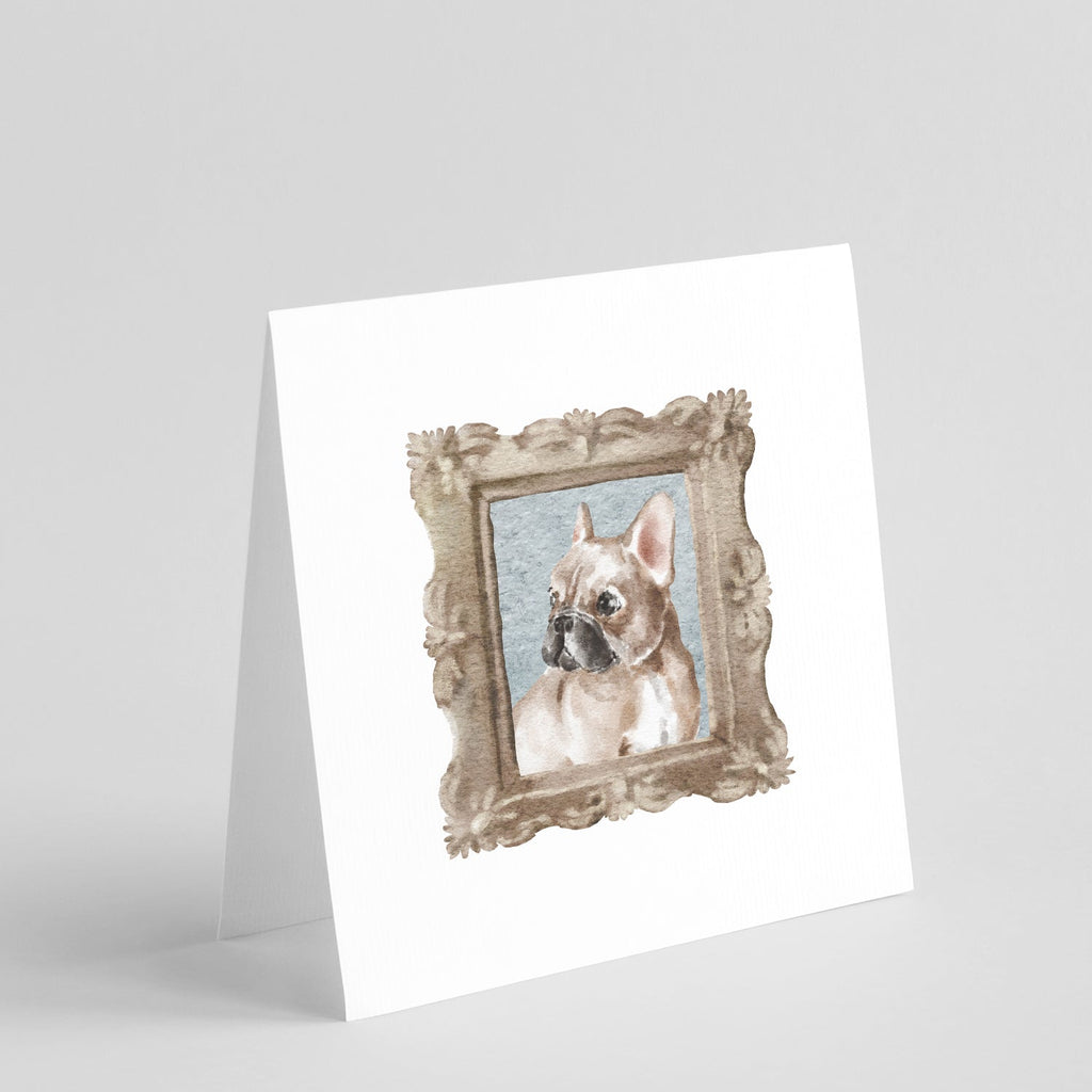 French Bulldog Fawn Side View Pretty as a Picture Square Greeting Cards and Envelopes Pack of 8 Blank Cards with Envelopes Blank Thank You Note Greeting Cards Stationery