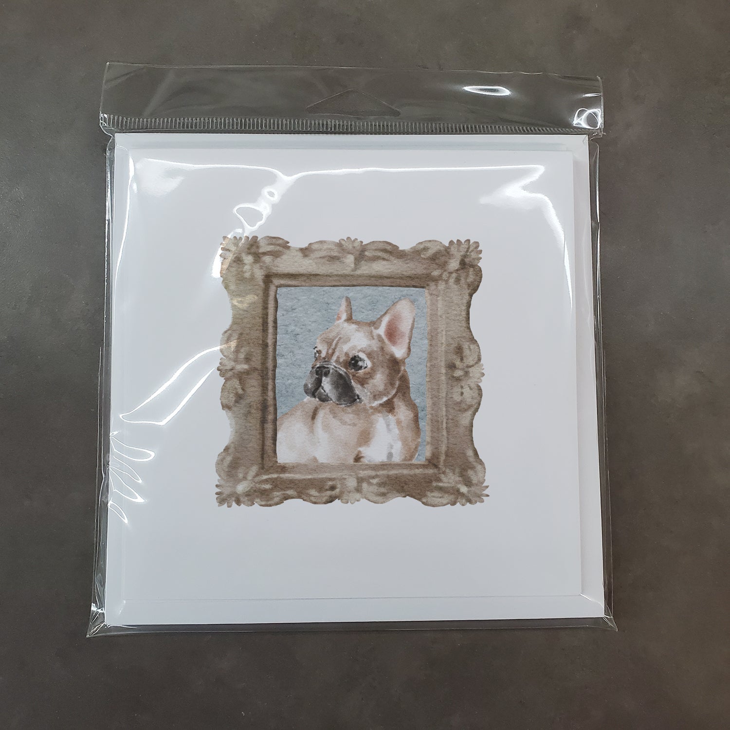 French Bulldog Fawn Side View Pretty as a Picture Square Greeting Cards and Envelopes Pack of 8 Blank Cards with Envelopes Blank Thank You Note Greeting Cards Stationery