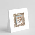 Corgi Red White Puppy 2 Pretty as a Picture Square Greeting Cards and Envelopes Pack of 8 Blank Cards with Envelopes Blank Thank You Note Greeting Cards Stationery