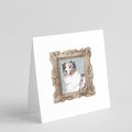 Australian Shepherd Merle Side View 4 Pretty as a Picture Square Greeting Cards and Envelopes Pack of 8 Blank Cards with Envelopes Blank Thank You Note Greeting Cards Stationery