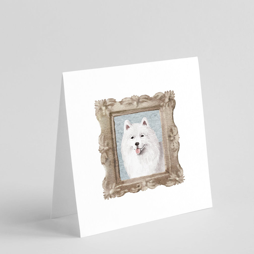 Samoyed Front View Pretty as a Picture Square Greeting Cards and Envelopes Pack of 8 Blank Cards with Envelopes Blank Thank You Note Greeting Cards Stationery