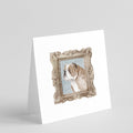 English Bulldog Fawn White Side View Pretty as a Picture Square Greeting Cards and Envelopes Pack of 8 Blank Cards with Envelopes Blank Thank You Note Greeting Cards Stationery