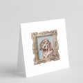 English Cocker Spaniel Red Front View Pretty as a Picture Square Greeting Cards and Envelopes Pack of 8 Blank Cards with Envelopes Blank Thank You Note Greeting Cards Stationery