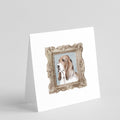 Basset Hound Tricolor Side View Pretty as a Picture Square Greeting Cards and Envelopes Pack of 8 Blank Cards with Envelopes Blank Thank You Note Greeting Cards Stationery