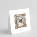 Pug Fawn Tongue Out Pretty as a Picture Square Greeting Cards and Envelopes Pack of 8 Blank Cards with Envelopes Blank Thank You Note Greeting Cards Stationery