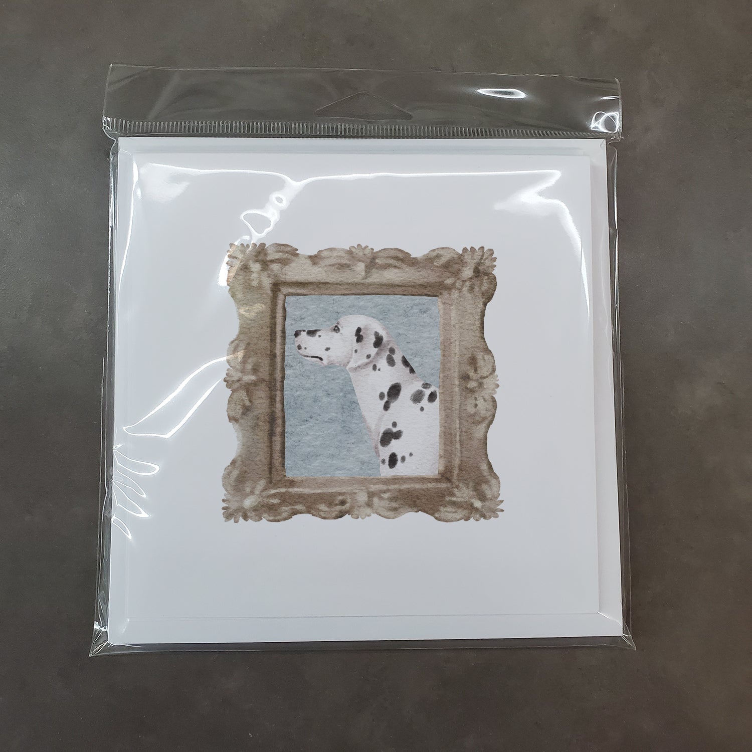 Dalmatian Side View Pretty as a Picture Square Greeting Cards and Envelopes Pack of 8 Blank Cards with Envelopes Blank Thank You Note Greeting Cards Stationery