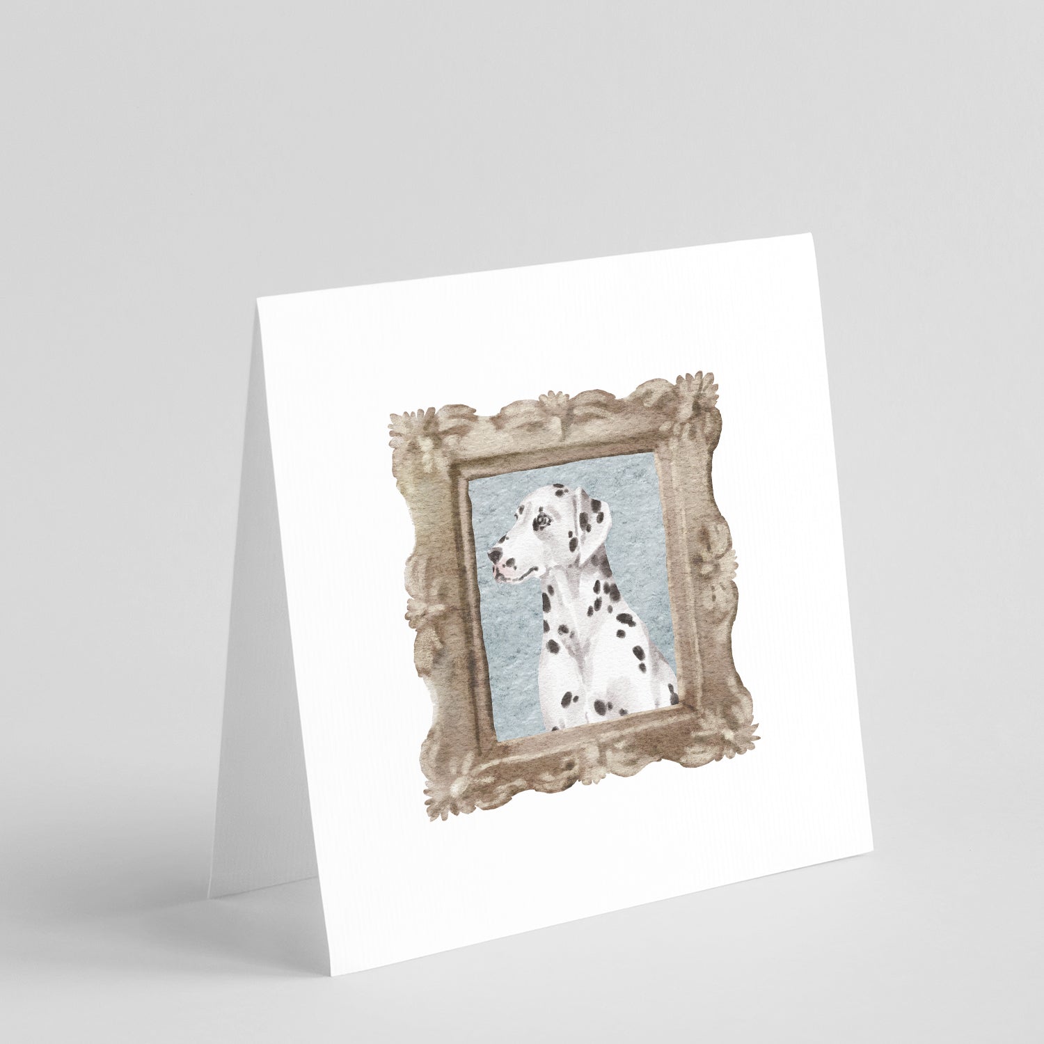 Dalmatian Side View 2 Pretty as a Picture Square Greeting Cards and Envelopes Pack of 8 Blank Cards with Envelopes Blank Thank You Note Greeting Cards Stationery