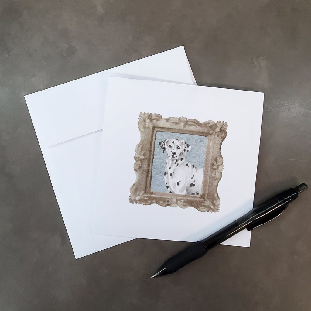 Dalmatian Front View Pretty as a Picture Square Greeting Cards and Envelopes Pack of 8 Blank Cards with Envelopes Blank Thank You Note Greeting Cards Stationery