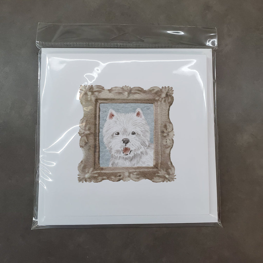 West Highland White Terrier Smile 2 Pretty as a Picture Square Greeting Cards and Envelopes Pack of 8 Blank Cards with Envelopes Blank Thank You Note Greeting Cards Stationery