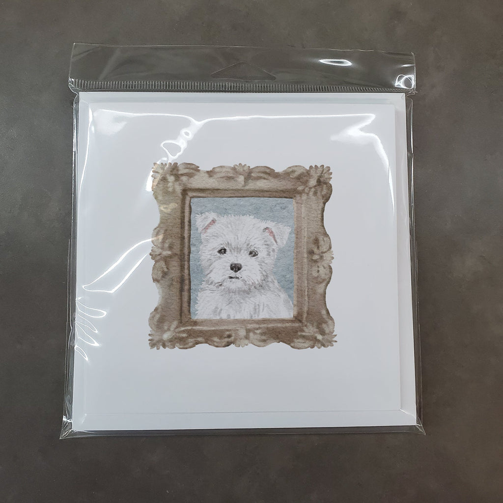 West Highland White Terrier Puppy Pretty as a Picture Square Greeting Cards and Envelopes Pack of 8 Blank Cards with Envelopes Blank Thank You Note Greeting Cards Stationery