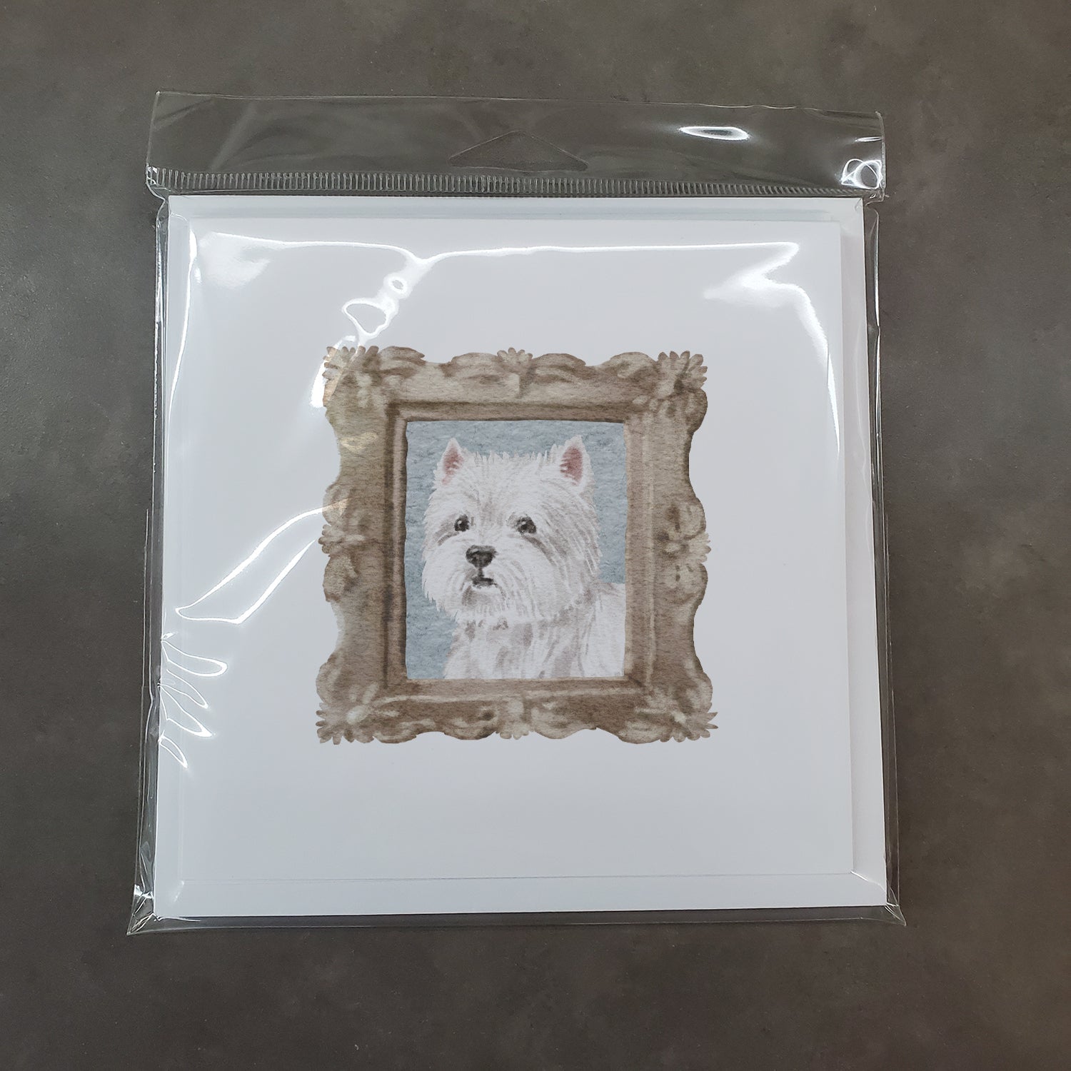 West Highland White Terrier Front View 3 Pretty as a Picture Square Greeting Cards and Envelopes Pack of 8 Blank Cards with Envelopes Blank Thank You Note Greeting Cards Stationery
