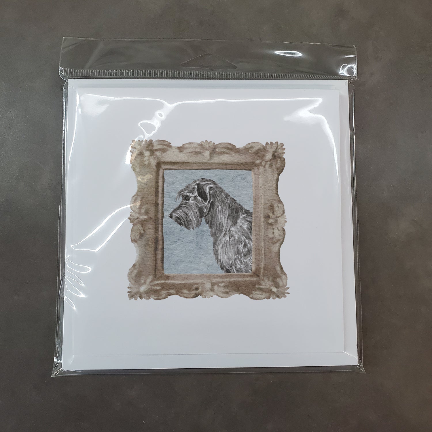 Schnauzer Grey Side View Pretty as a Picture Square Greeting Cards and Envelopes Pack of 8 Blank Cards with Envelopes Blank Thank You Note Greeting Cards Stationery