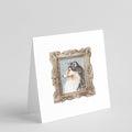 Sheltie Sable Side View Pretty as a Picture Square Greeting Cards and Envelopes Pack of 8 Blank Cards with Envelopes Blank Thank You Note Greeting Cards Stationery